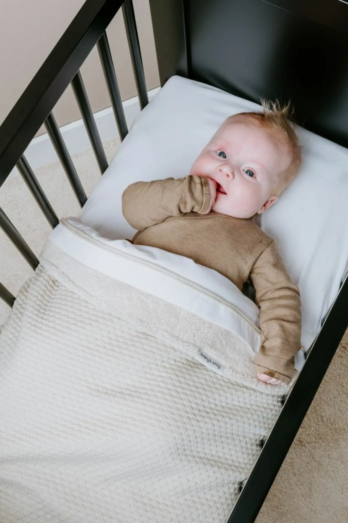 Baby's Only Ledikant Deken Teddy Sky Warm Linen 100 x 135 cm