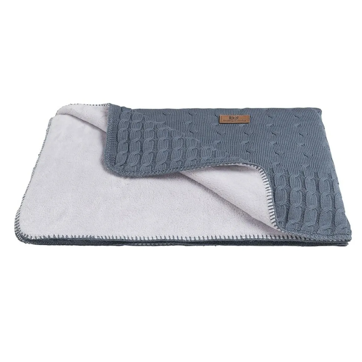 Baby's Only Ledikantdeken Cable Teddy Granit 100x135 cm