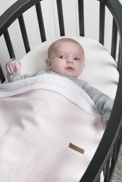 Baby's Only Ledikantlaken Gebreide Bies Zilvergrijs Wit