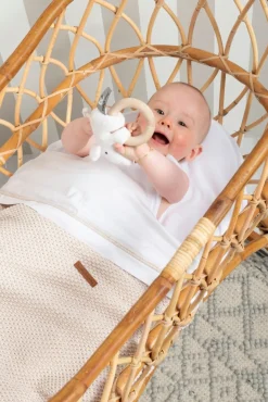 Baby's Only Ledikantlaken Gebreide Bies Urban Taupe/Wit