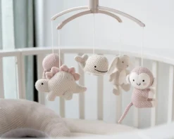 Baby's Only Muziekmobiel Animals Oud Roze/Warm Linen