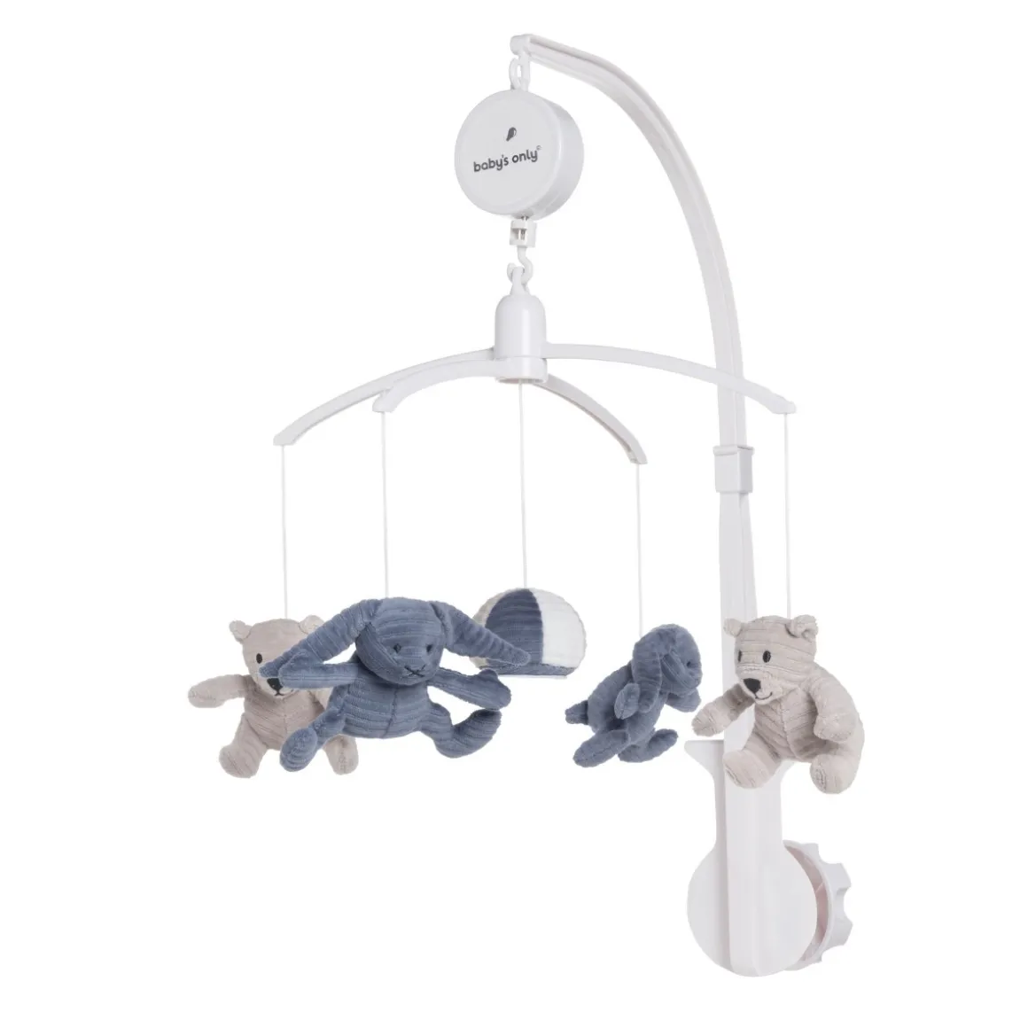 Baby's Only Muziekmobiel Sense Vintage Blue/Kiezelgrijs/Wit