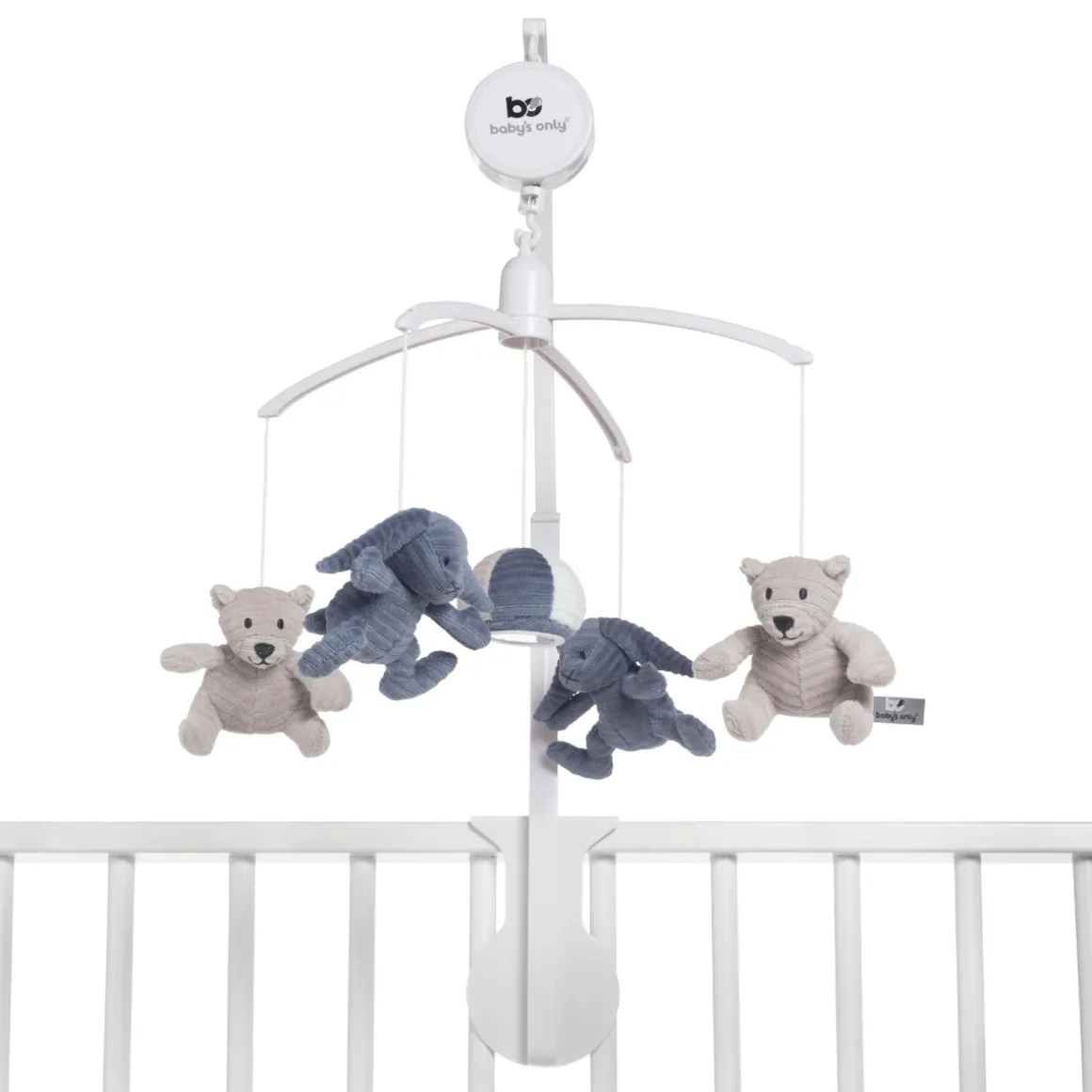 Baby's Only Muziekmobiel Sense Vintage Blue/Kiezelgrijs/Wit