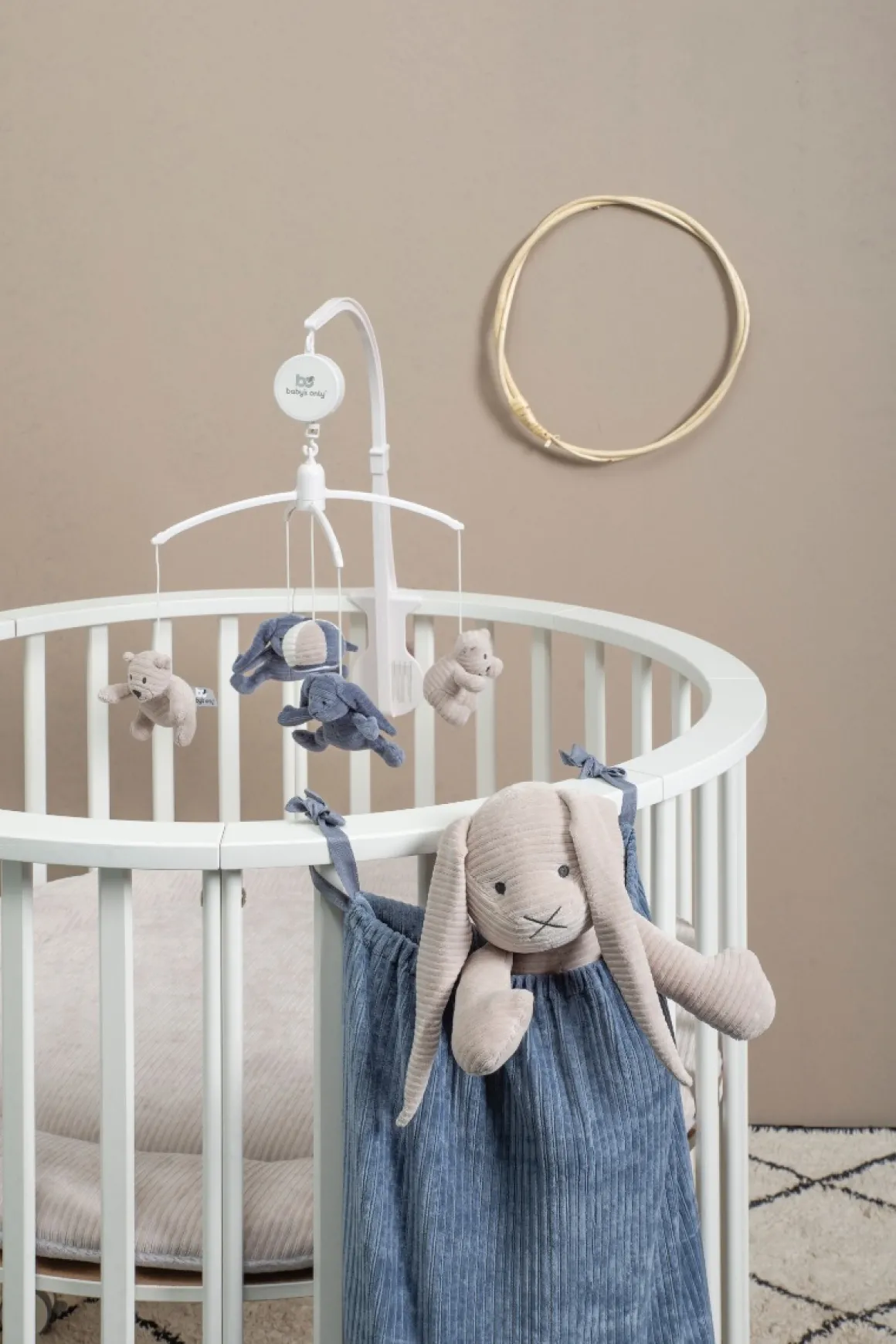 Baby's Only Muziekmobiel Sense Vintage Blue/Kiezelgrijs/Wit