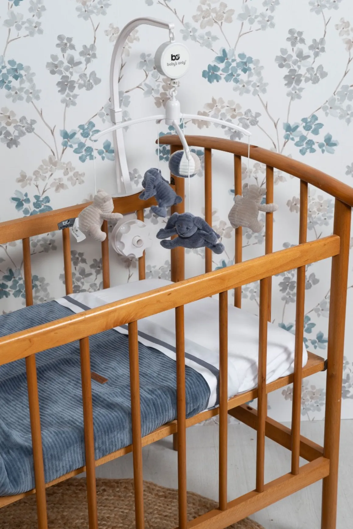 Baby's Only Muziekmobiel Sense Vintage Blue/Kiezelgrijs/Wit