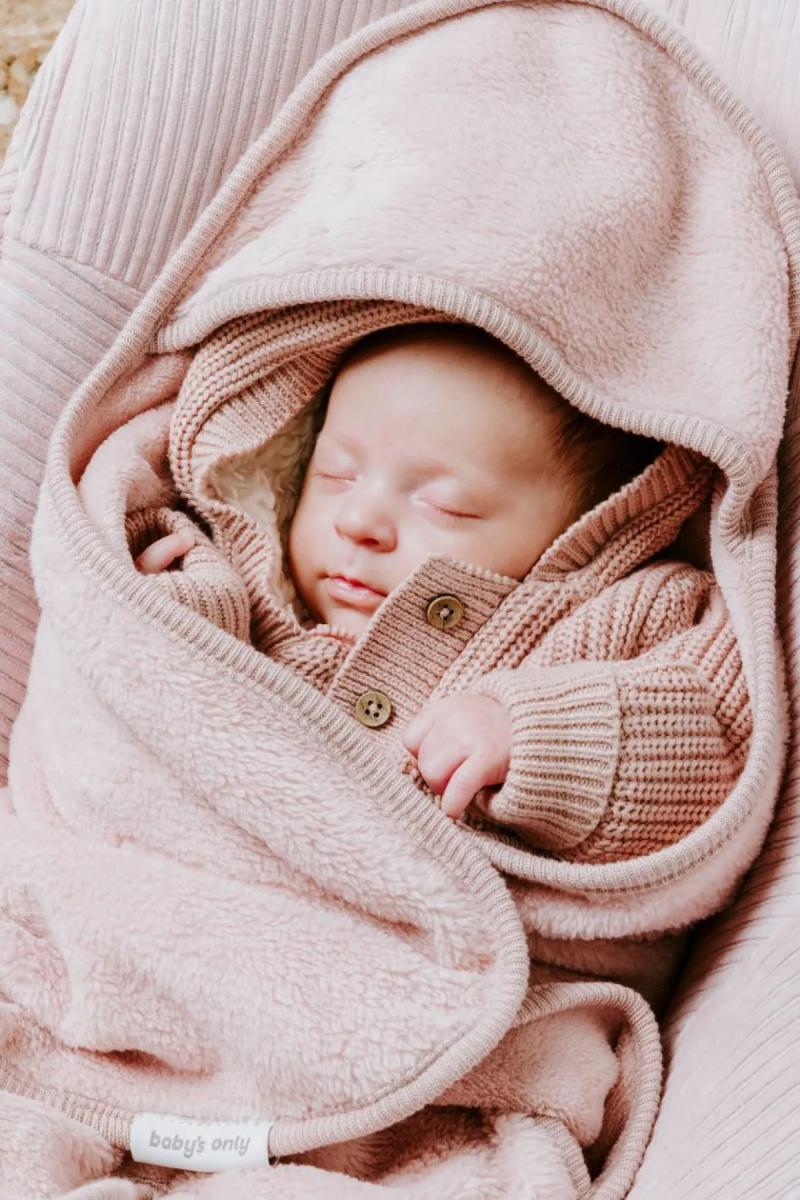 Baby's Only Wikkeldeken Met Voetjes Cozy Oud Roze
