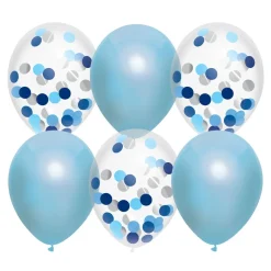 Ballonnen Mix Sky Blue 30 cm 6 Stuks