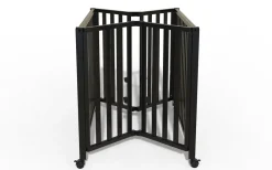 Bebies First Baby Box Met Wieltjes Sarah Zwart 76 x 95 cm Met Matras