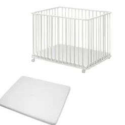 Bebies First Opvouwbare Baby Box Liam Wit Met Matras