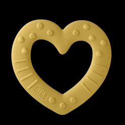 Bibs Baby Bitie Heart Bijtring Mustard