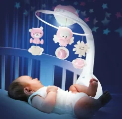 B-Kids WOM Musical 3 in 1 Projector Mobile Pink