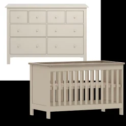 Born Lucky Babykamer Clay 2 Delig Baby Bed Geneve + Commode Bretagne