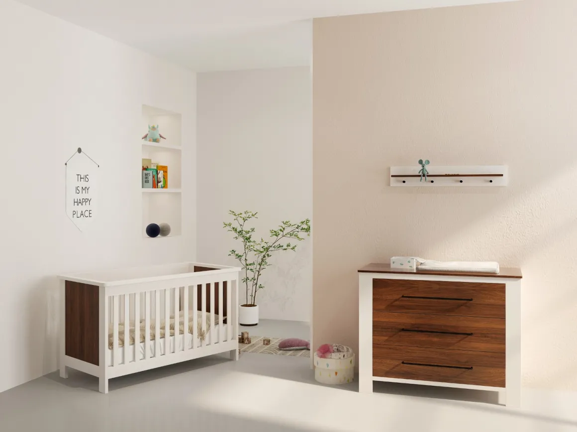 Born Lucky Babykamer Dallas Walnut 2 Delig