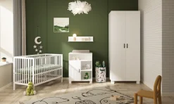 Born Lucky Babykamer Wit 3 Delig Baby Bed Joep + Commode Mila + Kledingkast Mila