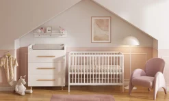 Born Lucky Babykamer Wit 2 Delig Baby Bed Joep + Commode Stockholm