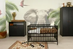 Born Lucky Babykamer Yara Met Baby Bed Dicht Zwart 3 Delig