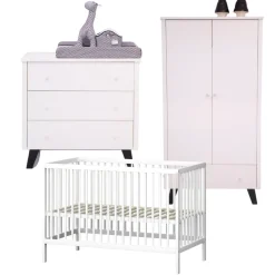 Born Lucky Babykamer Zara Zwart Wit 3 Delig Met Baby Bed Joep