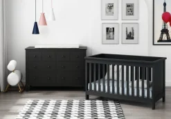 Born Lucky Babykamer Zwart 2 Delig Baby Bed Tucson + Commode Bretagne