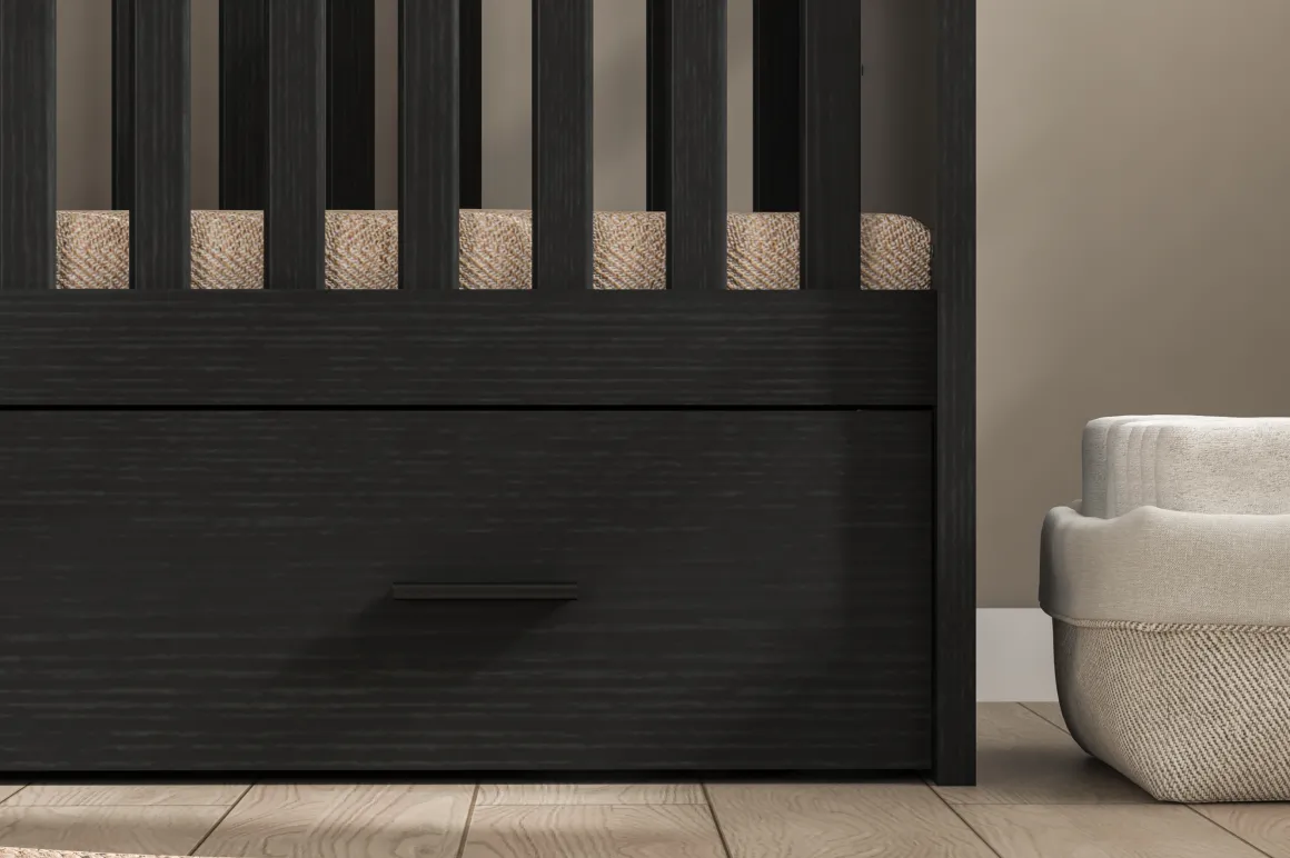 Born Lucky Combi Ledikant Memphis Zwart Eiken