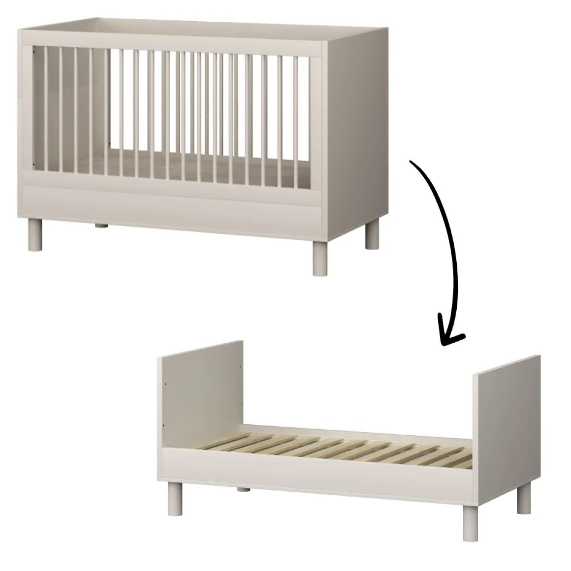 Born Lucky Delgado Baby Bed 70x140 cm