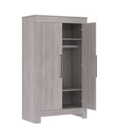 Born Lucky Kledingkast Nevada 2 Deurs Grijs Zwart