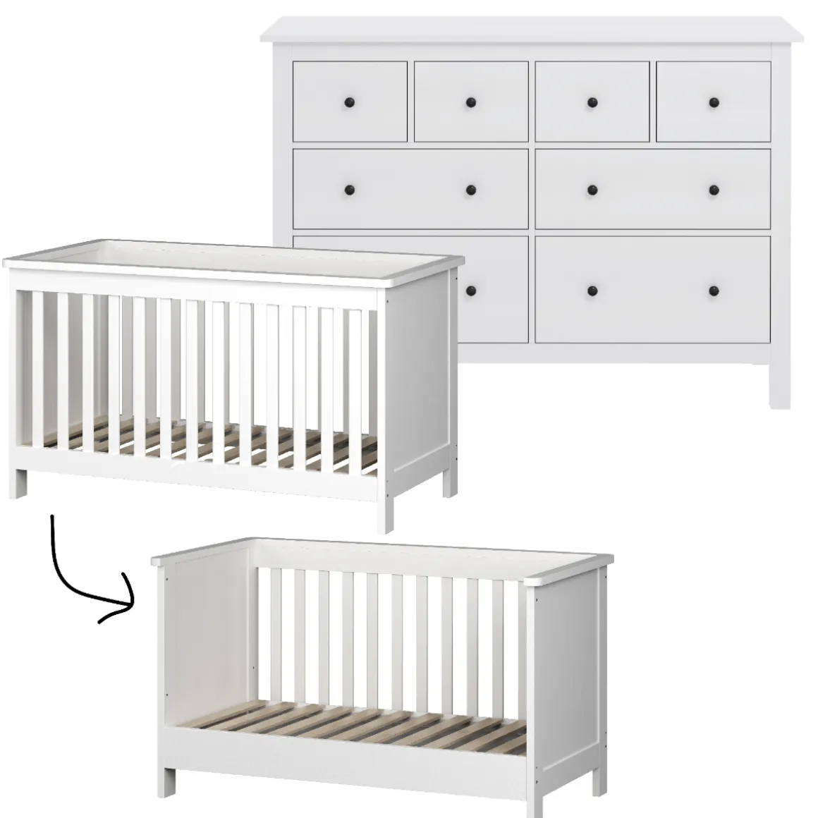 Born Lucky Meegroei Babykamer Bretagne Wit 2 Delig