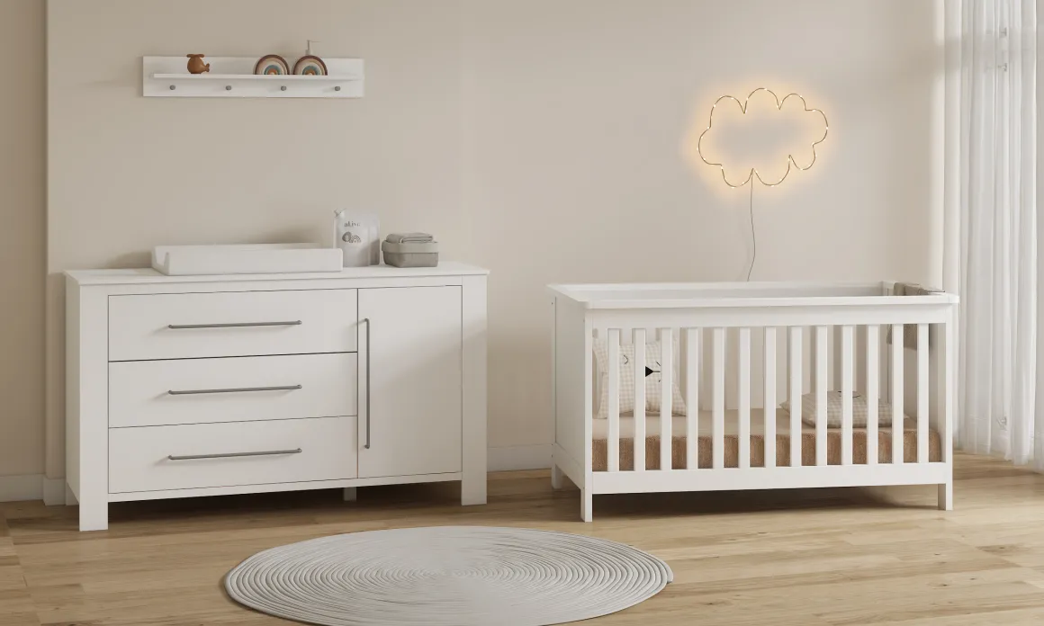 Born Lucky Meegroei Babykamer Noel 2 Delig XL Wit