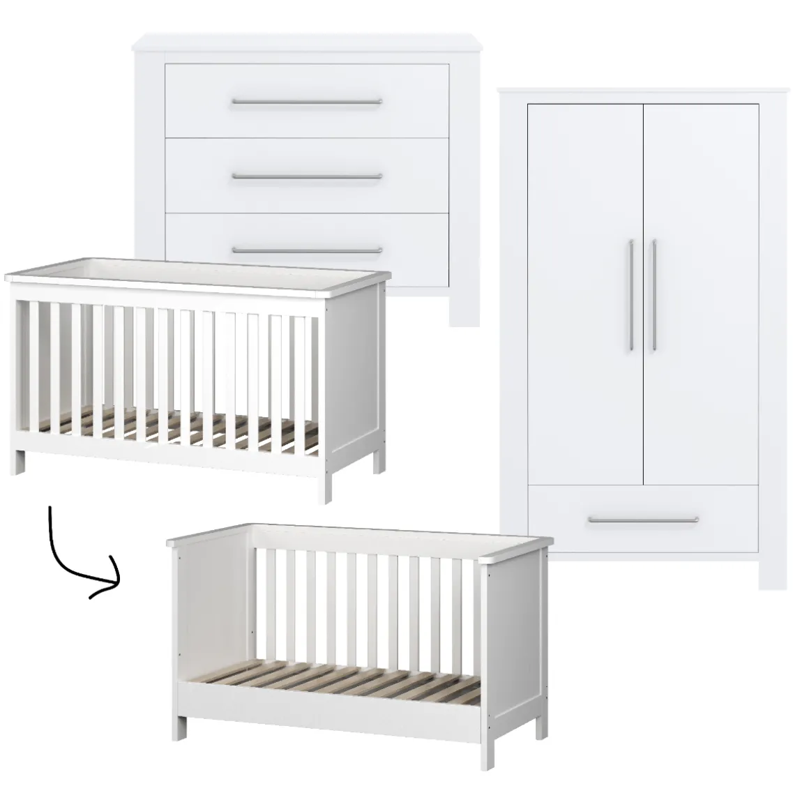 Born Lucky Meegroei Babykamer Noel Wit 3 Delig