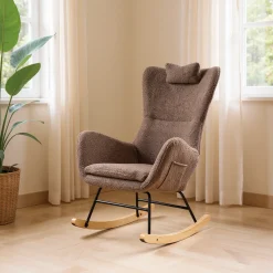 Born Lucky Schommelstoel Teddy Stof Bruin