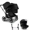 Bugaboo Donkey 5 Duo Kinderwagen 3 In 1 Graphite Midnight Black