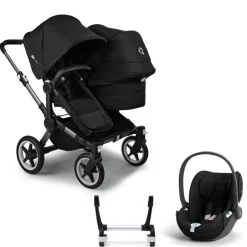 Bugaboo Donkey 5 Duo Kinderwagen 3 In 1 Graphite Midnight Black Met Cybex Cloud T Groep 0 Autostoel