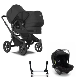 Bugaboo Donkey 5 Duo Kinderwagen 3 In 1 Black Midnight Black