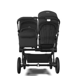 Bugaboo Donkey 5 Duo Kinderwagen 3 In 1 Black Midnight Black + Isofix Base + Voetenzak
