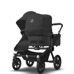 Bugaboo Donkey 5 Duo Kinderwagen 3 In 1 Black Midnight Black Met Cybex Cloud T Groep 0 Autostoel + Isofix Base