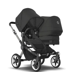 Bugaboo Donkey 5 Duo Kinderwagen 2 In 1 Graphite Midnight Black + Voetenzak