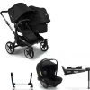 Bugaboo Donkey 5 Duo Kinderwagen 3 In 1 Graphite Midnight Black + Isofix Base