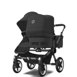 Bugaboo Donkey 5 Duo Kinderwagen 3 In 1 Graphite Midnight Black + Isofix Base + Voetenzak