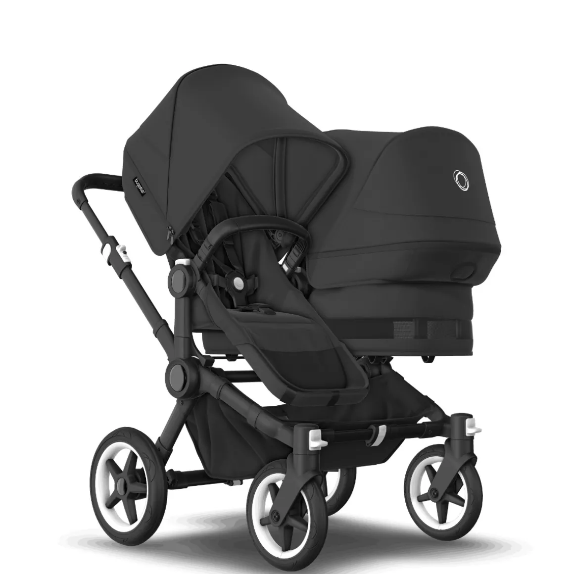Bugaboo Donkey 5 Duo Kinderwagen 2 In 1 Black Midnight Black + Voetenzak
