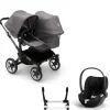 Bugaboo Donkey 5 Duo Kinderwagen 3 In 1 Graphite Grey Melange Met Cybex Cloud T Groep 0 Autostoel