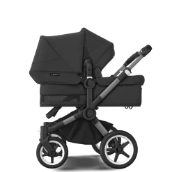 Bugaboo Donkey 5 Duo Kinderwagen 3 In 1 Graphite Midnight Black Met Cybex Cloud T Groep 0 Autostoel + Isofix Base + Voetenzak
