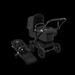 Bugaboo Donkey 5 Mono Kinderwagen 3 In 1 Black Midnight Black Met Cybex Cloud T Groep 0 Autostoel + Isofix Base