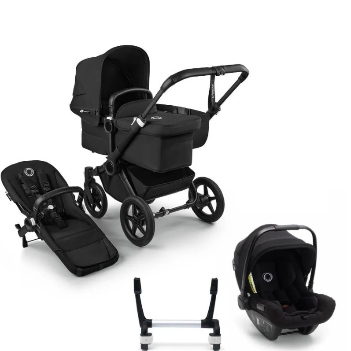 Bugaboo Donkey 5 Mono Kinderwagen 3 In 1 Black Midnight Black