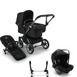 Bugaboo Donkey 5 Mono Kinderwagen 3 In 1 Graphite Midnight Black