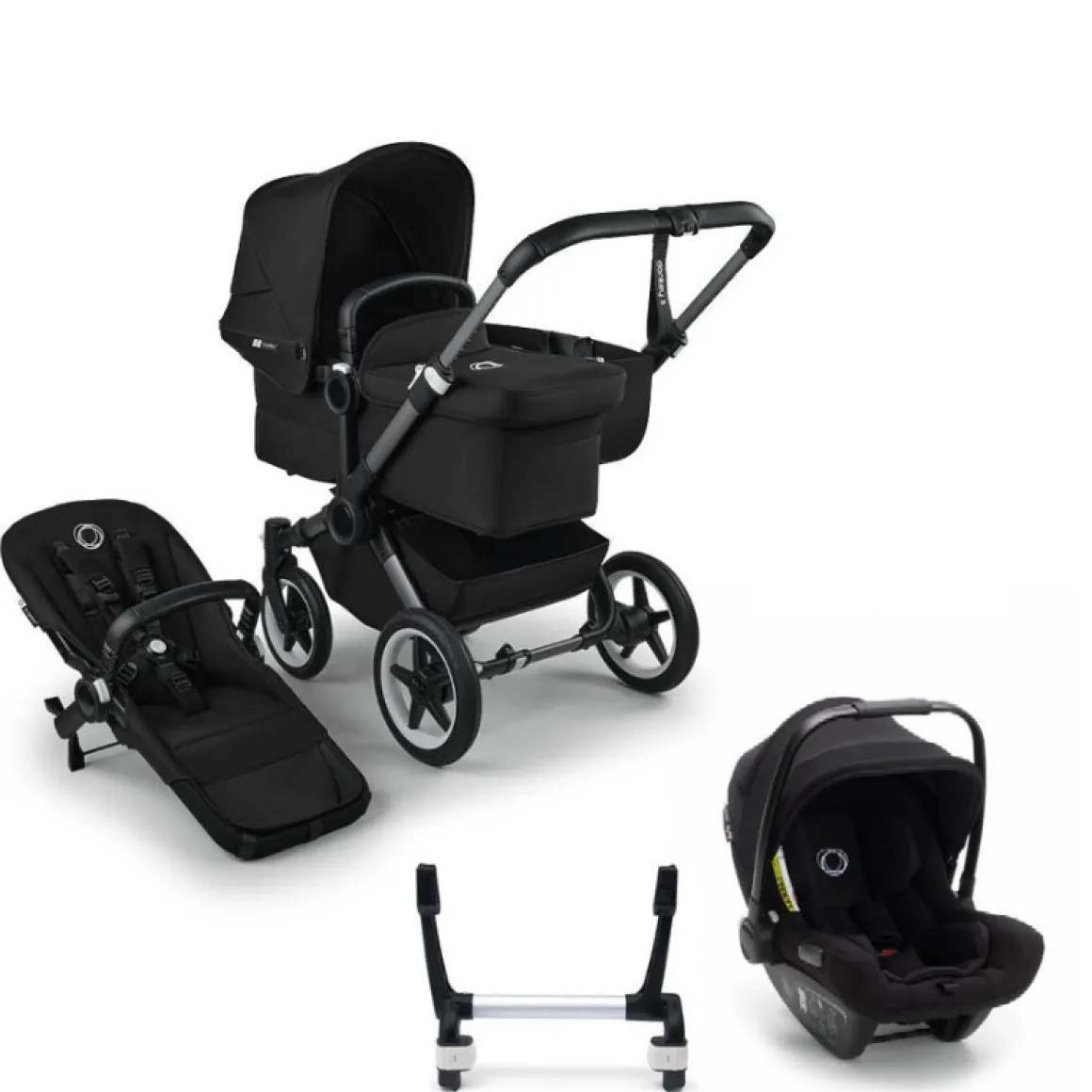 Bugaboo Donkey 5 Mono Kinderwagen 3 In 1 Graphite Midnight Black