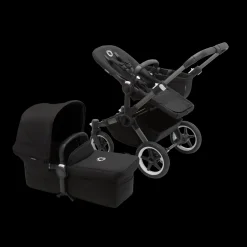 Bugaboo Donkey 5 Mono Kinderwagen 3 In 1 Graphite Midnight Black + Isofix Base