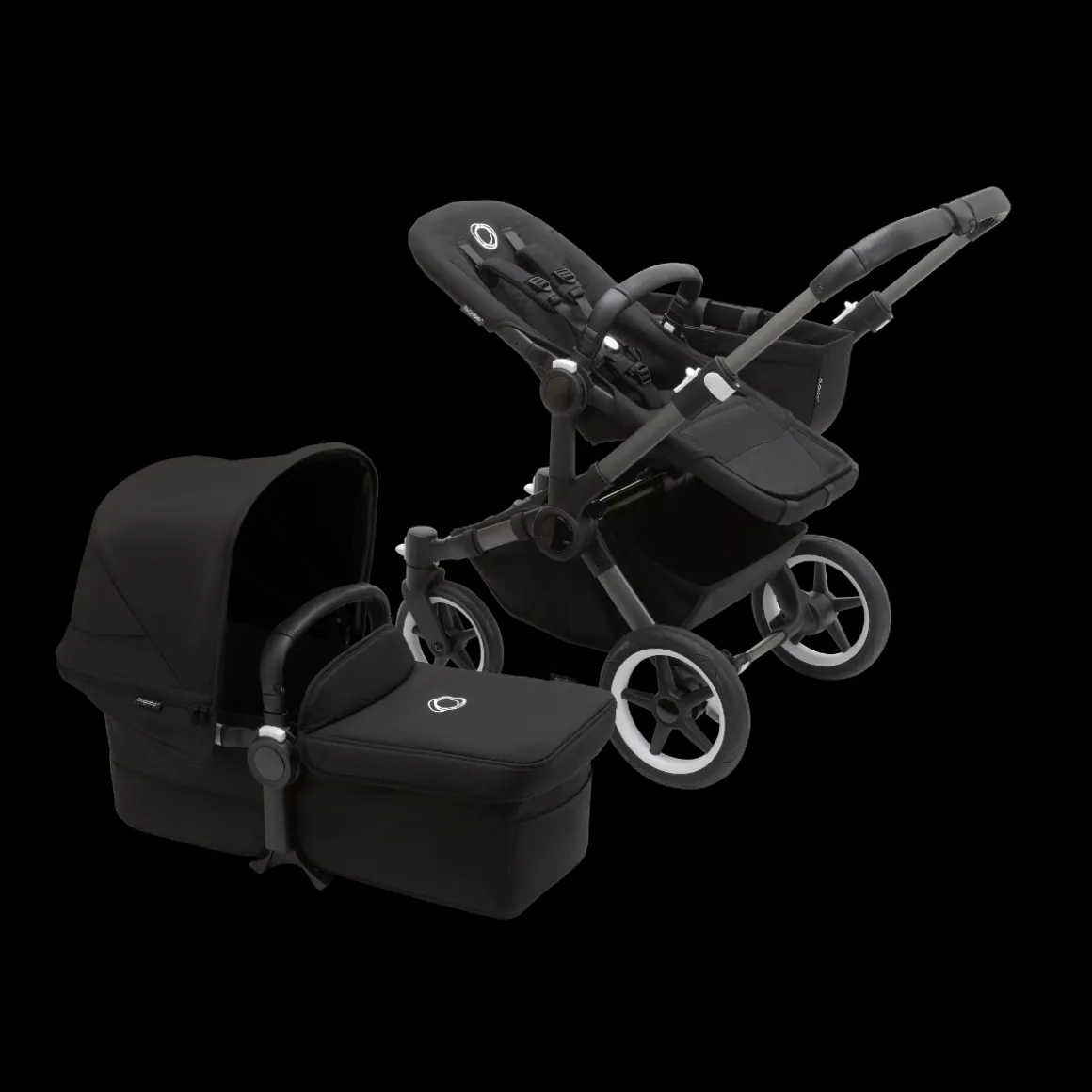 Bugaboo Donkey 5 Mono Kinderwagen 3 In 1 Graphite Midnight Black + Isofix Base