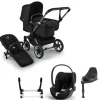 Bugaboo Donkey 5 Mono Kinderwagen 3 In 1 Graphite Midnight Black Met Cybex Cloud T Groep 0 Autostoel + Isofix Base