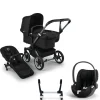 Bugaboo Donkey 5 Mono Kinderwagen 3 In 1 Graphite Midnight Black Met Cybex Cloud T Groep 0 Autostoel