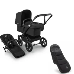 Bugaboo Donkey 5 Mono Kinderwagen 2 In 1 Black Midnight Black + Voetenzak