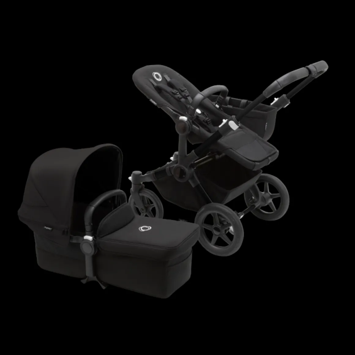 Bugaboo Donkey 5 Mono Kinderwagen 2 In 1 Black Midnight Black + Voetenzak
